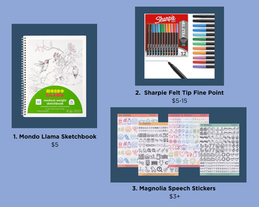 Grab and Go Speech: Paper, Pen, and Stickers