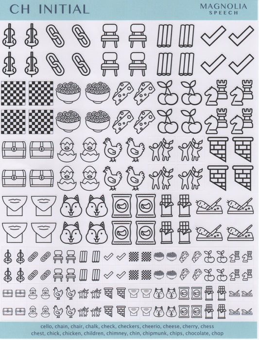 CH Initial Speech Sound Stickers: Duo