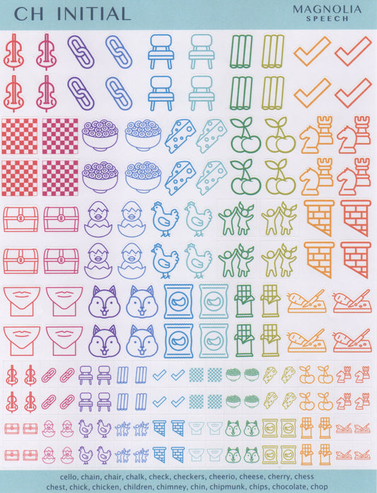 CH Initial Speech Sound Stickers: Duo