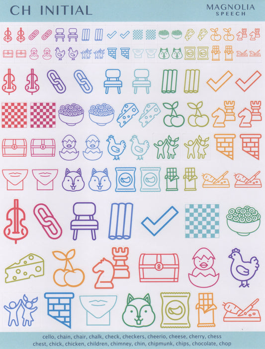 CH Initial Speech Sound Stickers: Trio