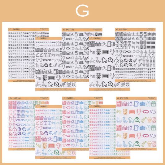 G Initial Bundle: All Sticker Sheets