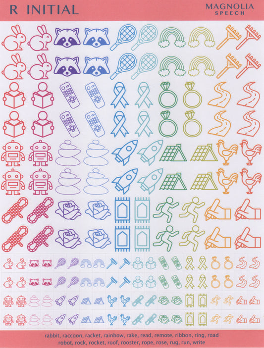 R Initial Speech Sound Stickers: Duo