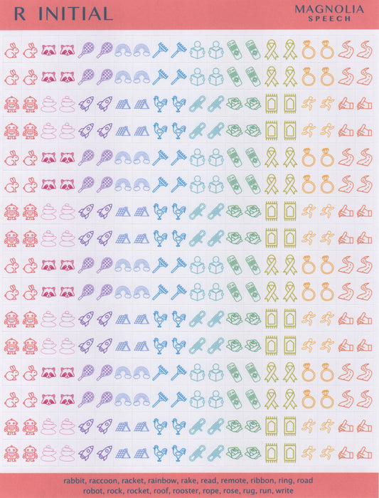 R Initial Speech Sound Stickers: Minis