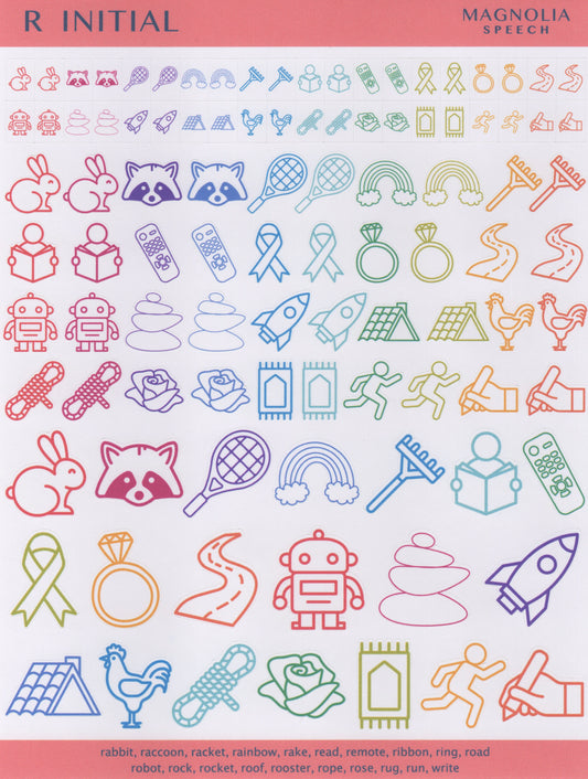 R Initial Speech Sound Stickers: Trio