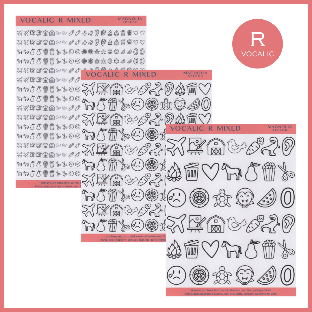 R Vocalic Mixed Bundle: Black & White